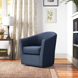 Blue swivel chairs for best sale living room